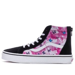 Vans High Tops in Pink Butterfly Print